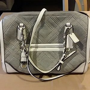 Coach gray wool satchel